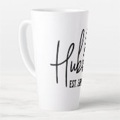 Tasse Latte Hubby & Wifey coutume de latte année établie (Angle gauche)