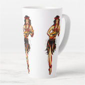 Tasse Latte Hula girl - Hawaii (Angle droit)