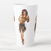 Tasse Latte Hula girl - Hawaii (Devant)