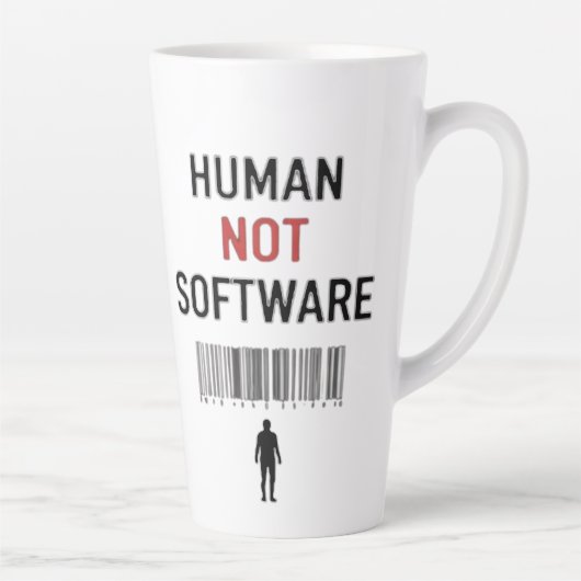 Tasse Latte Human not software (Droite)