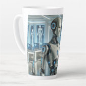 Tasse Latte Humanoïde futuriste : La vision de demain (Angle gauche)