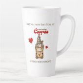 Tasse Latte Humour Citation de café Gnome Funny Valentines Jou (Droite)