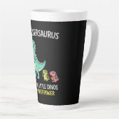 Tasse Latte Humour de professeur Teachersaurus avec de petits (Angle droit)