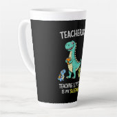 Tasse Latte Humour de professeur Teachersaurus avec de petits (Angle gauche)