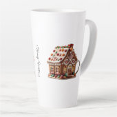 Tasse Latte Humour drôle tendance moderne Joyeux Noël (Angle droit)