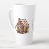 Tasse Latte Humour drôle tendance moderne Joyeux Noël (Angle gauche)