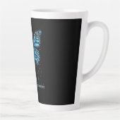 Tasse Latte Huntington's Disease Awareness Butterfly (Droite)