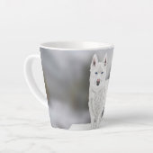 Tasse Latte Husky Blanc (Angle gauche)