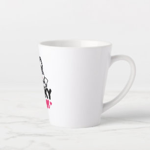 Tasse Latte Husky Chig Maman Cute Kawaii Design