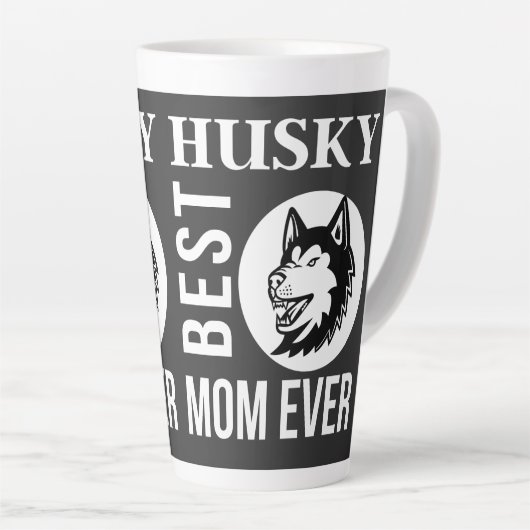 Tasse Latte Husky Maman, Chien Maman, Husky Gift (Angle droit)