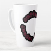 Tasse Latte Hustle de café Répétition typographie motivationne (Angle gauche)