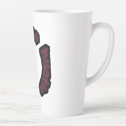 Tasse Latte Hustle de café Répétition typographie motivationne (Droite)