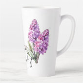 Tasse Latte Hyacinth "Merci !" Slogan et nom modifiables (Droite)