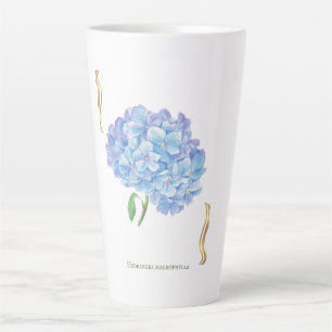 Tasse Latte Hydrangea Bloom – Vintage Botanical Flower 