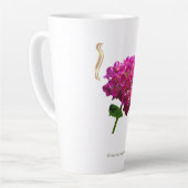 Tasse Latte Hydrangea Bloom – Vintage Botanical Fuchsia (Angle gauche)