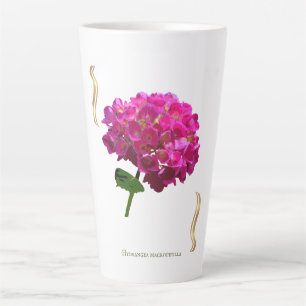 Tasse Latte Hydrangea Bloom – Vintage Botanical Fuchsia