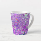 Tasse Latte Hydrangea élégant violet et bleu limelight (Angle droit)