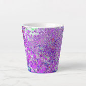 Tasse Latte Hydrangea élégant violet et bleu limelight (Devant)