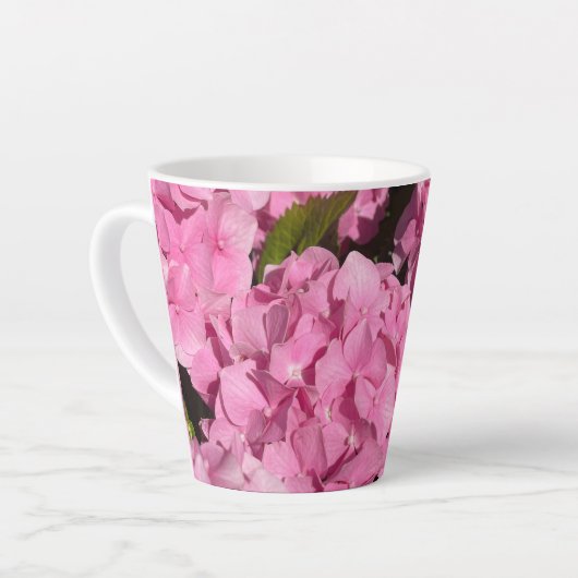 Tasse Latte Hydrangea rose (Angle gauche)