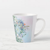 Tasse Latte Hydrangée bleue et latte florale (Droite)