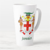 Tasse Latte Hymne jamaïcain de la fête historique (Angle droit)