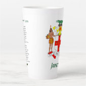 Tasse Latte Hymne jamaïcain de la fête historique (Devant)