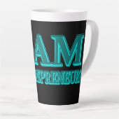 Tasse Latte "I AM ENTREPRENEUR" Conception d'expression. Comma (Angle droit)