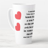 Tasse Latte I Am Who I am collection. (Angle gauche)