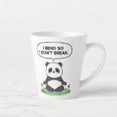 Tasse Latte “I Bend So I Don’t Break” panda design (Droite)