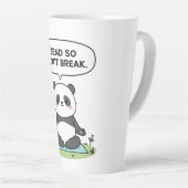 Tasse Latte “I Bend So I Don’t Break” panda design (Angle droit)