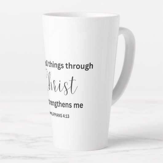 Tasse Latte I Can Do All Things Through Christ - Tumbler (Angle droit)