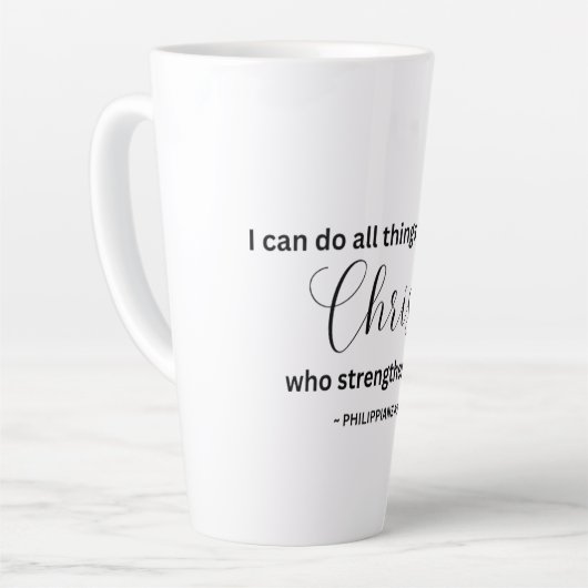 Tasse Latte I Can Do All Things Through Christ - Tumbler (Angle gauche)