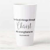Tasse Latte I Can Do All Things Through Christ - Tumbler (Devant)