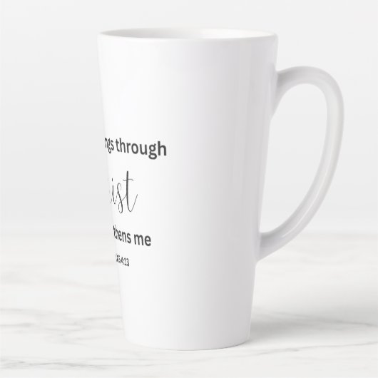 Tasse Latte I Can Do All Things Through Christ - Tumbler (Droite)
