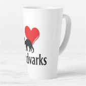 Tasse Latte I Heart Aardvarks (Angle droit)