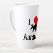 Tasse Latte I Heart Aardvarks (Angle gauche)