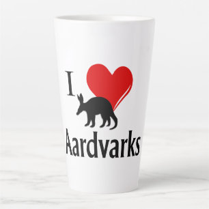 Tasse Latte I Heart Aardvarks