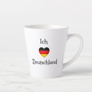 Tasse Latte "I heart Germany" German Pride World Traveller