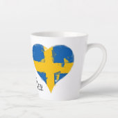 Tasse Latte I Heart Suède Drapeau suédois (Droite)