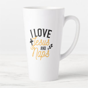 Tasse Latte I Love Jesus and Naps Funny Religieux