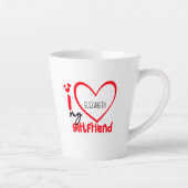 Tasse Latte I Love My Girlfriend Photo Don (Droite)