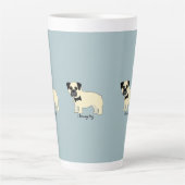Tasse Latte I love my Pug (Devant)