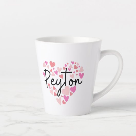 Tasse Latte I love Peyton (Droite)