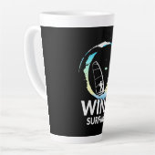 Tasse Latte I Love Windsurf (Angle gauche)
