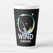 Tasse Latte I Love Windsurf (Devant)