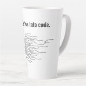 Tasse Latte I Turn Coffee Into Code - Funny Programmer Quote (Angle droit)