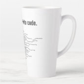 Tasse Latte I Turn Coffee Into Code - Funny Programmer Quote (Droite)