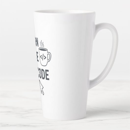 Tasse Latte I Turn Coffee Into Code - Funny Programmer Quote (Droite)