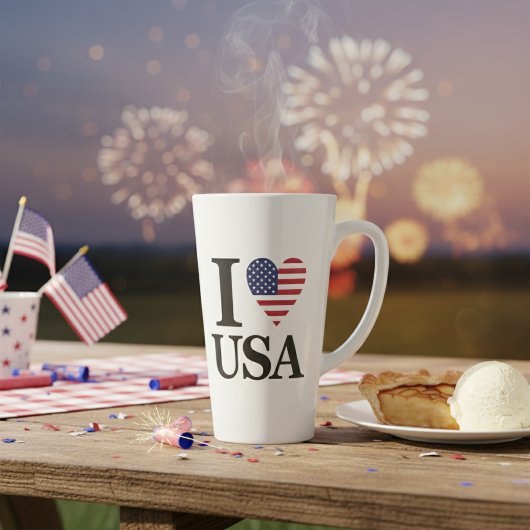 TASSE LATTE "I ❤️ USA"