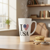 TASSE LATTE "I ❤️ USA"